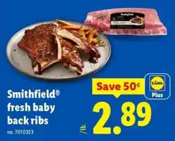 Lidl Smithfield fresh baby back ribs offer