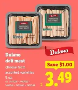 Lidl Dulano deli meat offer
