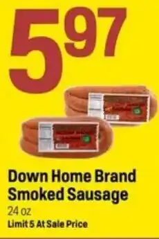 Super 1 Foods Down Home Brand Smoked Sausage offer