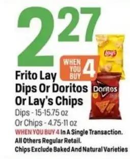 Super 1 Foods Frito Lay Dips Or Doritos Or Lay's Chips offer