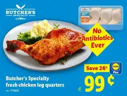 Lidl Butcher's Specialty fresh chicken leg quarters offer