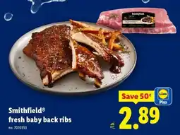 Lidl Smithfield fresh baby back ribs offer
