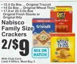 Key Food Nabisco Family Size Crackers offer