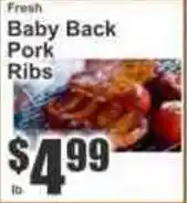 Key Food Fresh Baby Back Pork Ribs offer