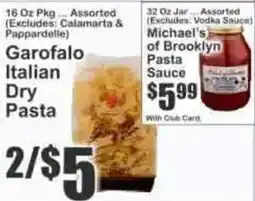 Key Food Garofalo Italian Dry Pasta offer