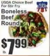 Key Food Usda Choice Beef Boneless Beef Round offer