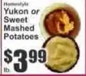 Key Food Homestyle Yukon or Sweet Mashed Potatoes offer