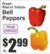 Key Food Fresh Red or Yellow Bell Peppers offer