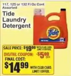 Key Food Tide laundry detergent offer