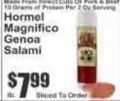 Key Food Hormel magnifico genoa salami offer
