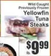 Key Food Wild Caught Previously Frozen Yellowfin Tuna Steaks offer