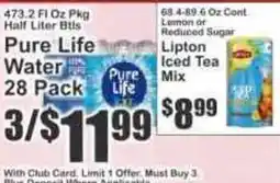 Key Food Pure Life Water offer