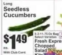 Key Food Long Seedless Cucumbers offer