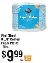 Smart & Final First Street 8 5/8" Coated Paper Plates offer