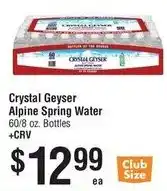 Smart & Final Crystal Geyser Alpine Spring Water offer