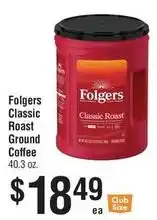 Smart & Final Folgers classic roast ground coffee offer