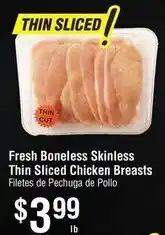 Smart & Final Fresh Boneless Skinless Thin Sliced Chicken Breasts offer