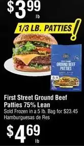 Smart & Final First Street Ground Beef Patties offer