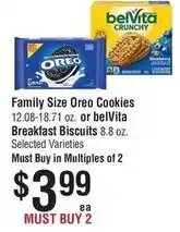 Smart & Final Family Size Oreo Cookies or belVita Breakfast Biscuits offer