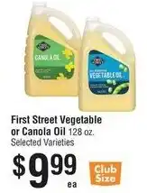 Smart & Final First Street Vegetable or Canola Oil offer