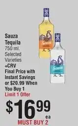 Smart & Final Sauza Tequila offer