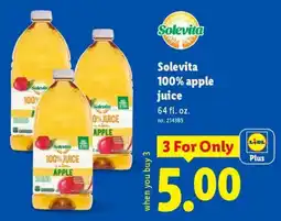 Lidl Solevita 100% apple juice offer