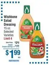 Smart & Final Wishbone Salad Dressing offer