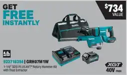 Fastenal Makita 1-1/8" SDS-PLUS AVT® Rotary Hammer Kit with Dust Extractor offer