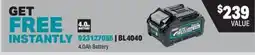 Fastenal Makita 4.0Ah Battery offer