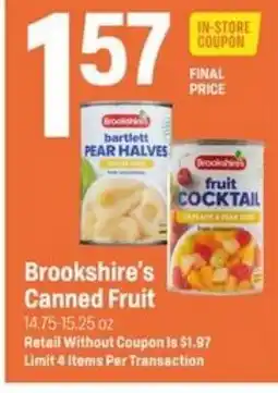 Super 1 Foods Brookshire's Canned Fruit offer