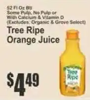 Key Food Tree Ripe Orange Juice offer
