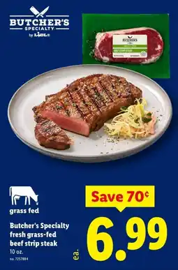 Lidl Butcher's Specialty fresh grass-fed beef strip steak offer