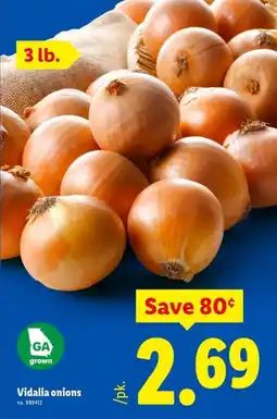Lidl Vidalia onions offer