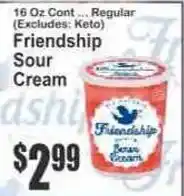 Key Food Friendship sour cream offer