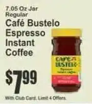 Key Food Cafe Bustelo espresso instant coffee offer