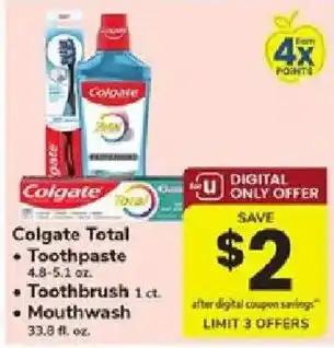 Colgate Total Toothpaste, Toothbrush, Mouthwash