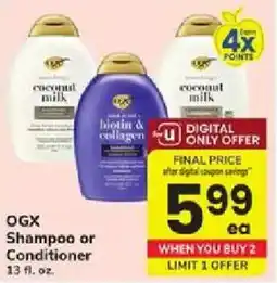 ACME Ogx Shampoo or Conditioner offer