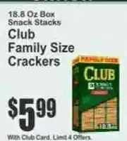 Key Food Club Family Size Crackers offer
