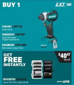 Fastenal Makita Impact Driver offer
