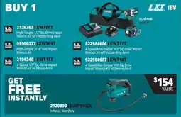 Fastenal Makita Lxt 18v Impact Wrench Kit offer