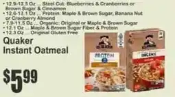 Key Food Quaker instant oatmeal offer