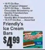 Key Food Friendly's ice cream bars offer