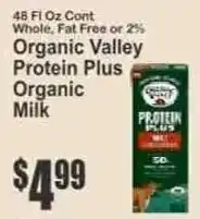 Key Food Organic Valley Protein Plus Organic Milk offer