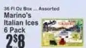 Key Food Marino's Italian Ices offer