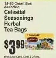 Key Food Celestial Seasonings Herbal Tea Bags offer