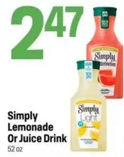 Super 1 Foods Simply Lemonade Or Juice Drink offer