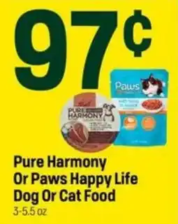Super 1 Foods Pure Harmony Or Paws Happy Life Dog Or Cat Food offer