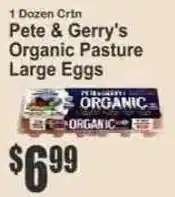 Key Food Pete & Gerry's Organic Pasture Large Eggs offer
