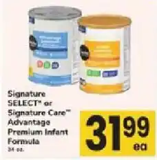 ACME Signature Select or Signature Care Advantage Premium Infant Formula offer