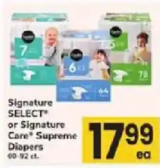 ACME Signature Select or Signature Care Supreme Diapers offer